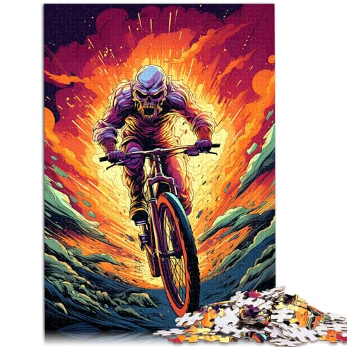 Puzzle Bunte psychedelische Fahrräder bei Sonnenuntergang für Erwachsene Puzzle 1000 Teile Puzzle Holzpuzzle Heimdekoration Puzzle 1000 Teile (50x75cm)