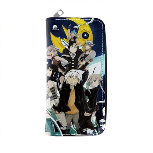 RYNDEX So-ul Eat-er Anime Geldbörse, Lustig Süß Spaß Card Holder Wallet, Mädchen Geldtasche mit Münzfach und Geldscheinfach(Color:Multicolor 2)