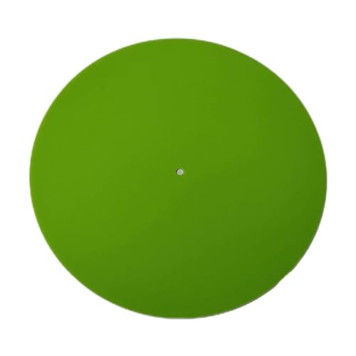 NGCG Plattenspielermatte Slipmat für Plattenspieler Rutschen und Stabilität weiß/grün