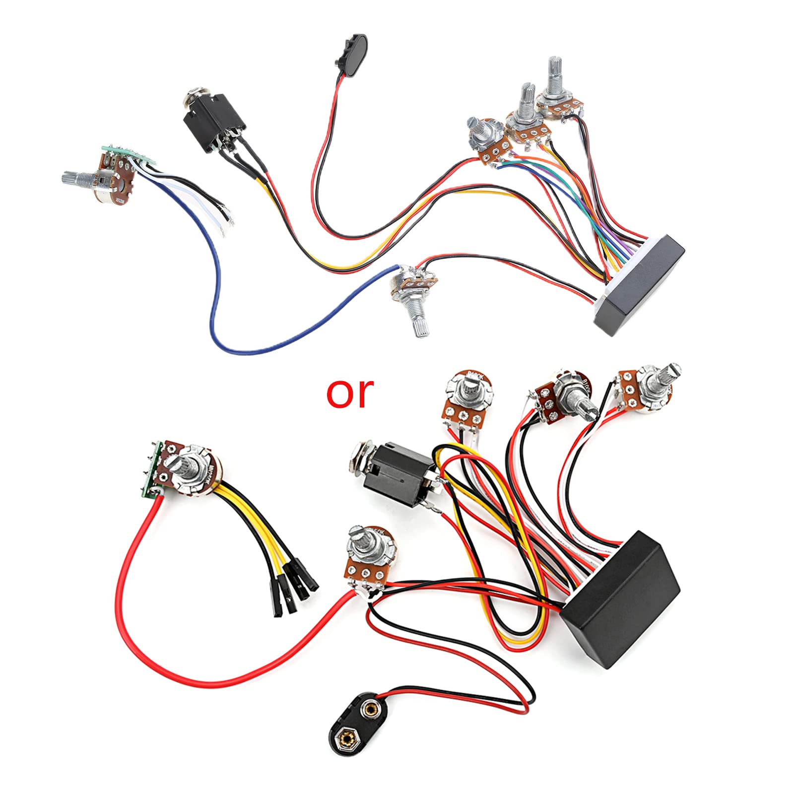 Vorverkabelter Bass Vorverstärker Schaltkreis Tonabnehmer Passive Aktiven Bass Tonabnehmer Gitarrenkabelbaum Bass Tonabnehmer