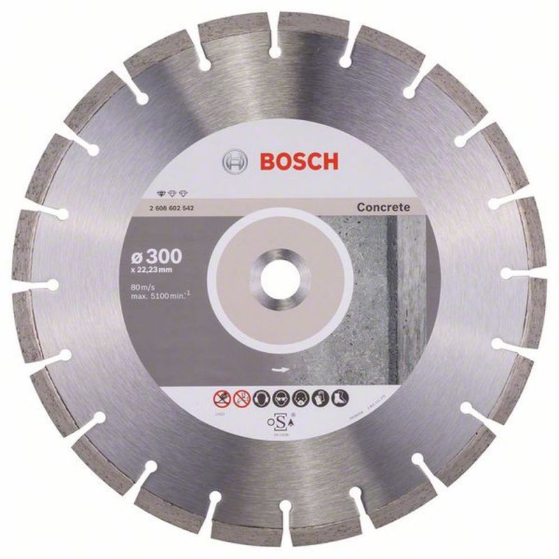 Bosch Diamanttrennscheibe Standard for Concrete, 300 x 22,23 x 3,1 x 10 mm 2608602542