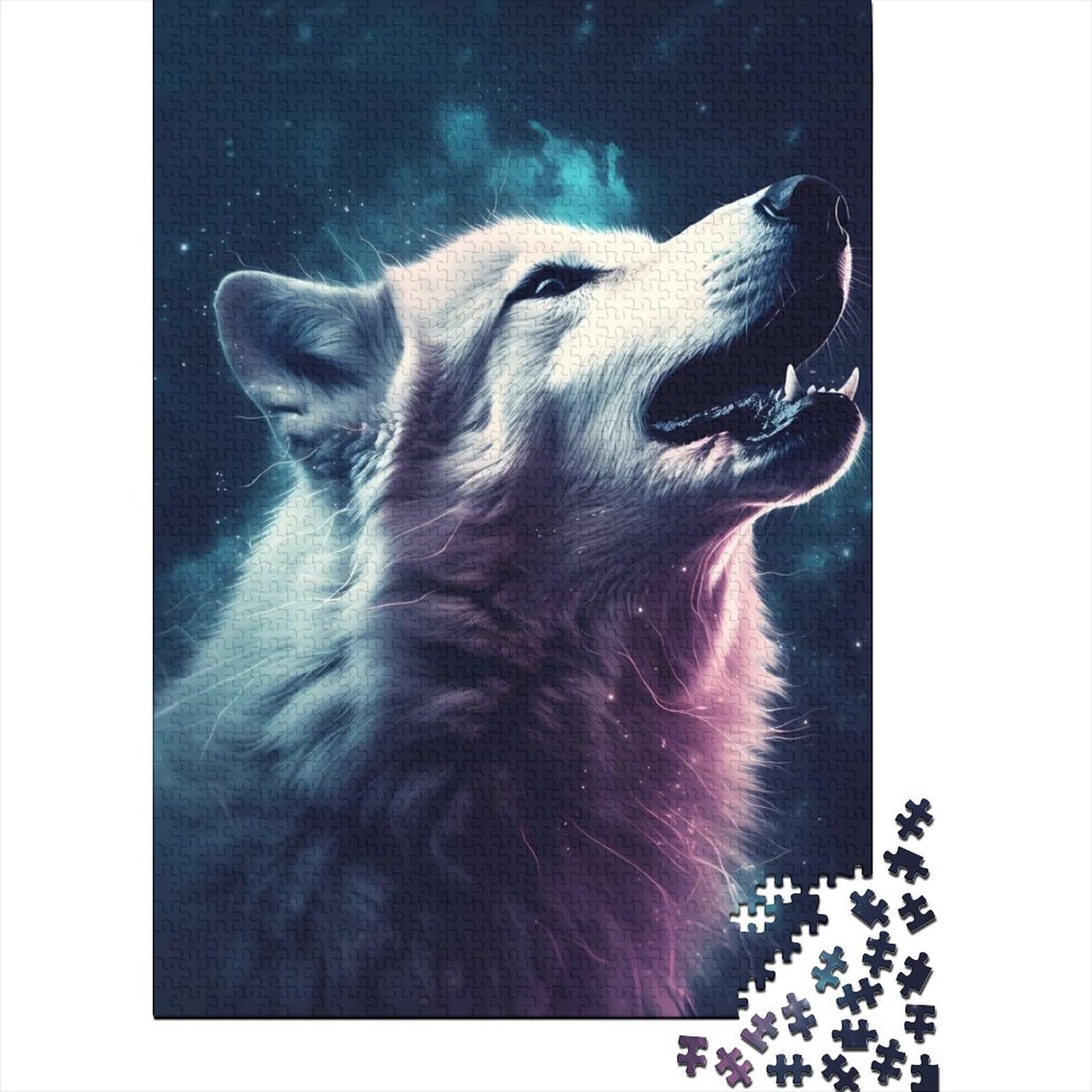 Husky-Hund-Holzpuzzle für Erwachsene und Teenager, 500 Teile für Erwachsene, schwierige Puzzles, Holzpuzzles für Erwachsene und Teenager (Größe 20,47 x 14,96 Zoll)