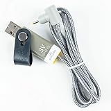 myVolts Ripcord-USB-Ladekabel mit 3V DC Ausgangsstecker kompatibel mit Sony ICD-BX140 Voice Recorder