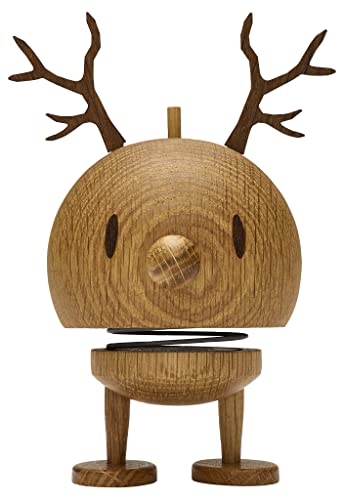 Hoptimist - Reindeer, Rentier - Medium Bumble - Oak - Handmade - Höhe 14 cm, Durchm. 7,5 cm