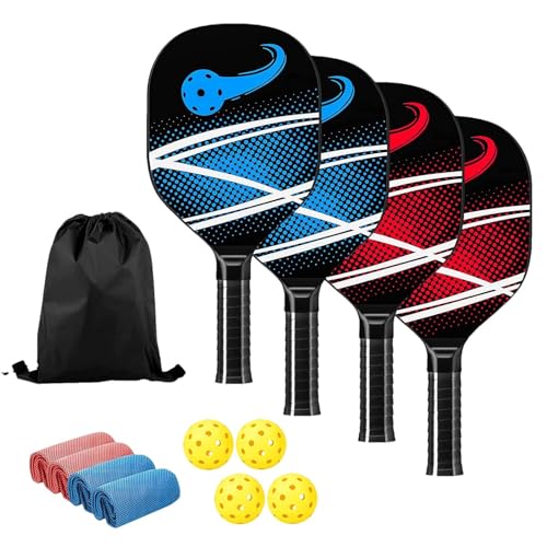 Pickle Ball Sportschläger, Strandballschläger,Outdoor-Ballspiel-Paddel-Set - Leichtes Sport-Paddel aus natürlichem Pappelholz für Anfänger