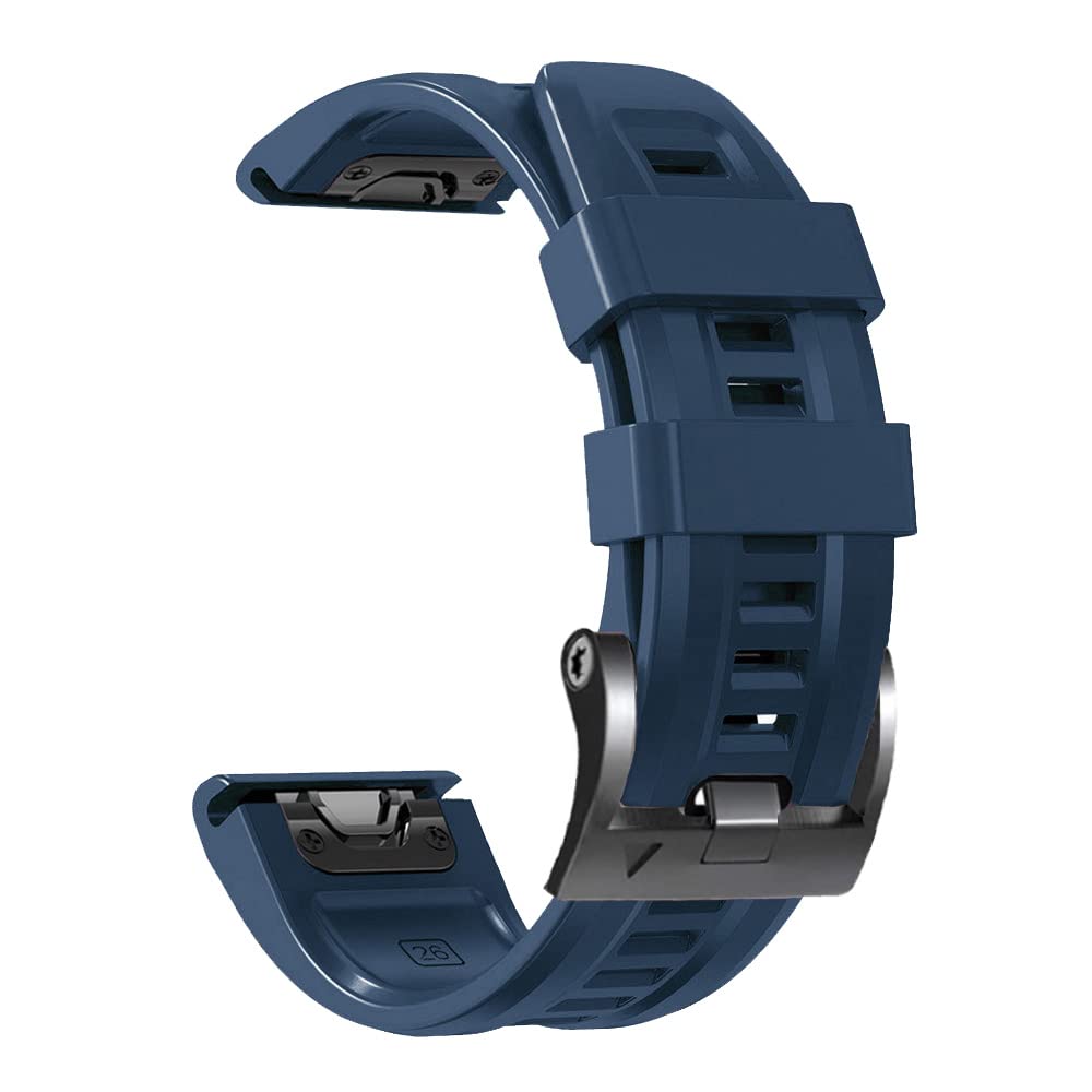 OPKDE Uhrenarmband für Garmin Fenix Epix 7 7X, Schnellentriegelung, 22, 26 mm, Silikonband für Fenix 6X 6 Pro 5 5X Plus 3 3HR 945 MK2i Uhrenarmband, 22mm Width, Achat