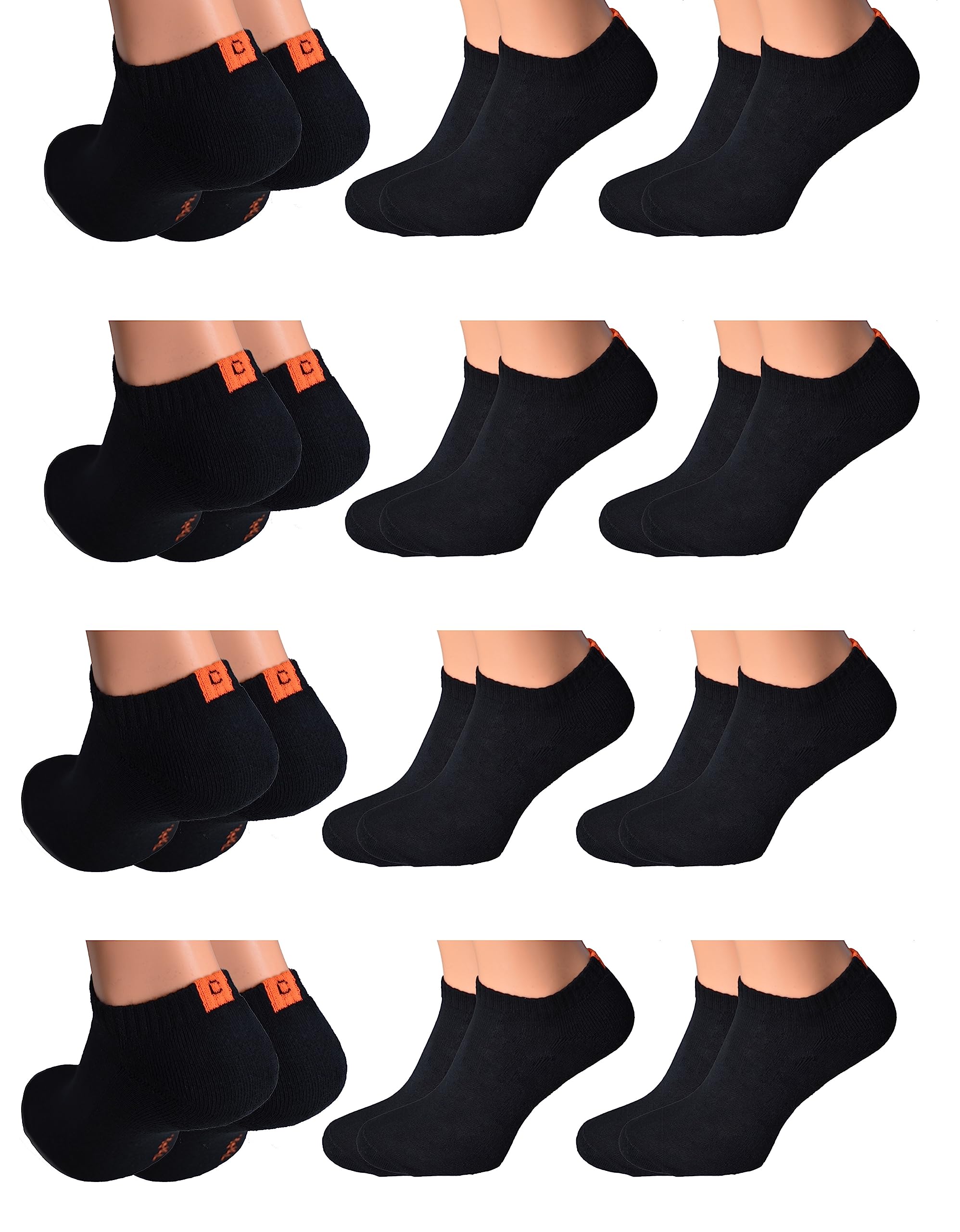 47/49, 12 Paar schwarze Sneakers Sneakers Sneaker Socken Socken black weiße tennissocken herren baumwollsocken damen 100 baumwolle sportsocken baumwolle 100 weiße