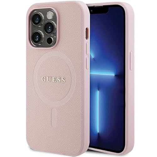 Guess GUHMP14XPSAHMCP Hülle für iPhone 14 Pro Max 6,7" Rosa hardcase Saffiano