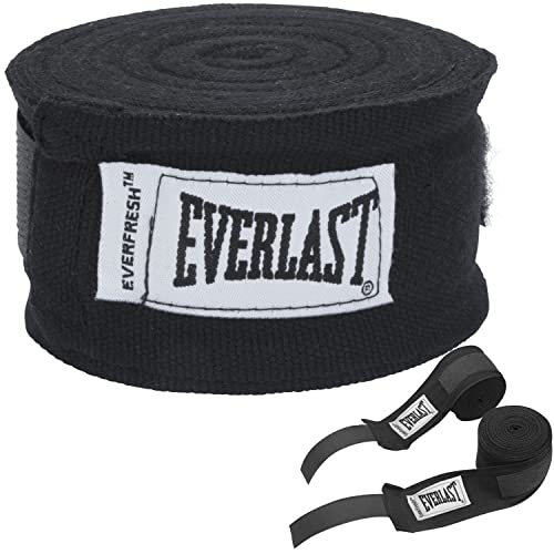 Everlast Unisex - Erwachsene Sport Boxen Handbandagen Handwraps, Schwarz, 180