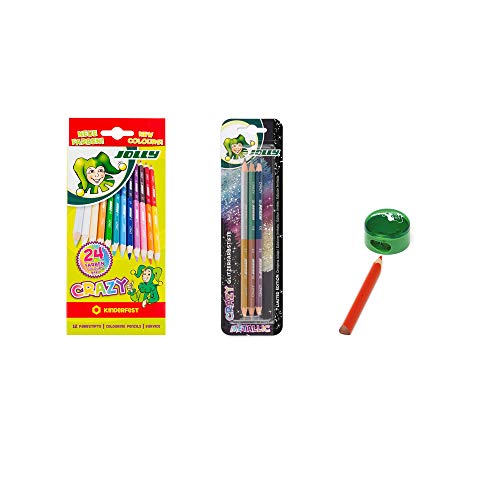 JOLLY Set Crazy Supersticks und Glitzerfarbstifte