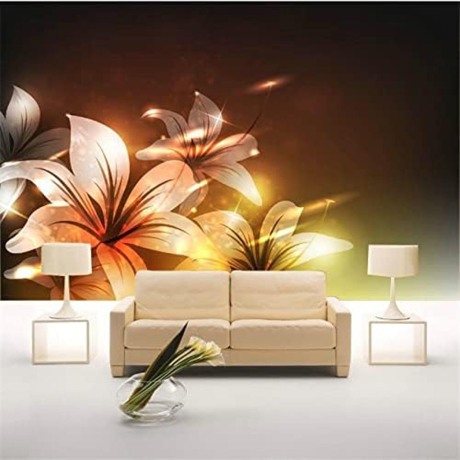 XLMING Blume Neu Groß Marmor 3D Tapete Wohnzimmer Sofa Schlafzimmer Esszimmer Home Dekoration Wand-150cm×105cm