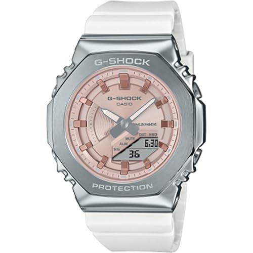 Casio Unisex-Erwachsene Analog Quarz Uhr mit Edelstahl Armband GMA-S2100WS-7AER