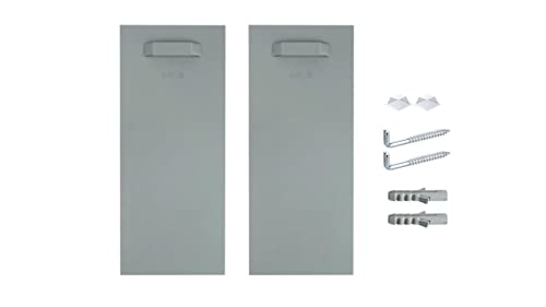 Selbstklebendes Befestigungsset Bilderhalter Spiegelhalter Dibond-Aufhänger Haftbleche (2x Halter | Schraubhaken | Silikonpuffer, 300x100mm)