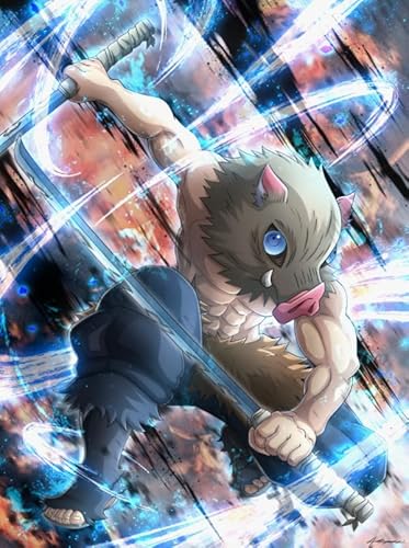 HfmQuisutron Jigsaw Puzzle 1000 Teile Action Anime Hashibira.Inosuke Poster Holz Buntes Geschicklichkeitsspiel Für Die Ganze Familie Erwachsene Vf160Za