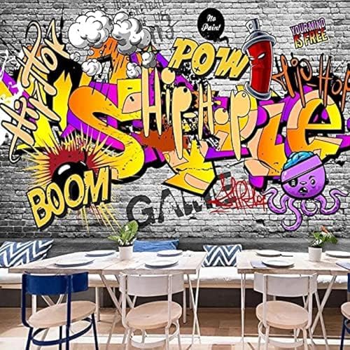 XLMING Straße Graffiti Bar Cafe 3D Tapeten Home Esszimmer Sofa Schlafzimmer Wohnzimmer TV Hintergrund-430cm×300cm