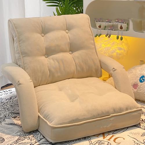 KLLJHB Verstellbares Lazy-Schlafsofa mit Tasche, umwandelbares Schlafsofa mit Schaumstofffüllung, Couch-Relaxsessel, Loungesessel mit Multifunktions-Armlehne, Freizeit-Lazy-Sofa-Sessel, B