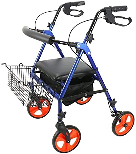 Rollator Walker für Senioren Rollator Leichter Rollator Transport Walker mit Sitz Ältere Menschen Lauflernhilfe Rehabilitationsausrüstung Höhenfreigabe