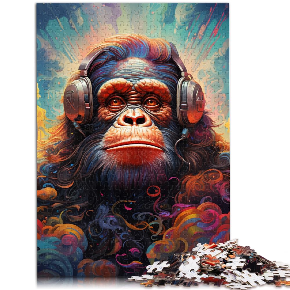 Puzzle für Bunte Gorillas, Puzzle für Erwachsene, 1000 Puzzles, Holzpuzzle ganze Familie und Dieses 1000-teilige (50 x 75 cm)