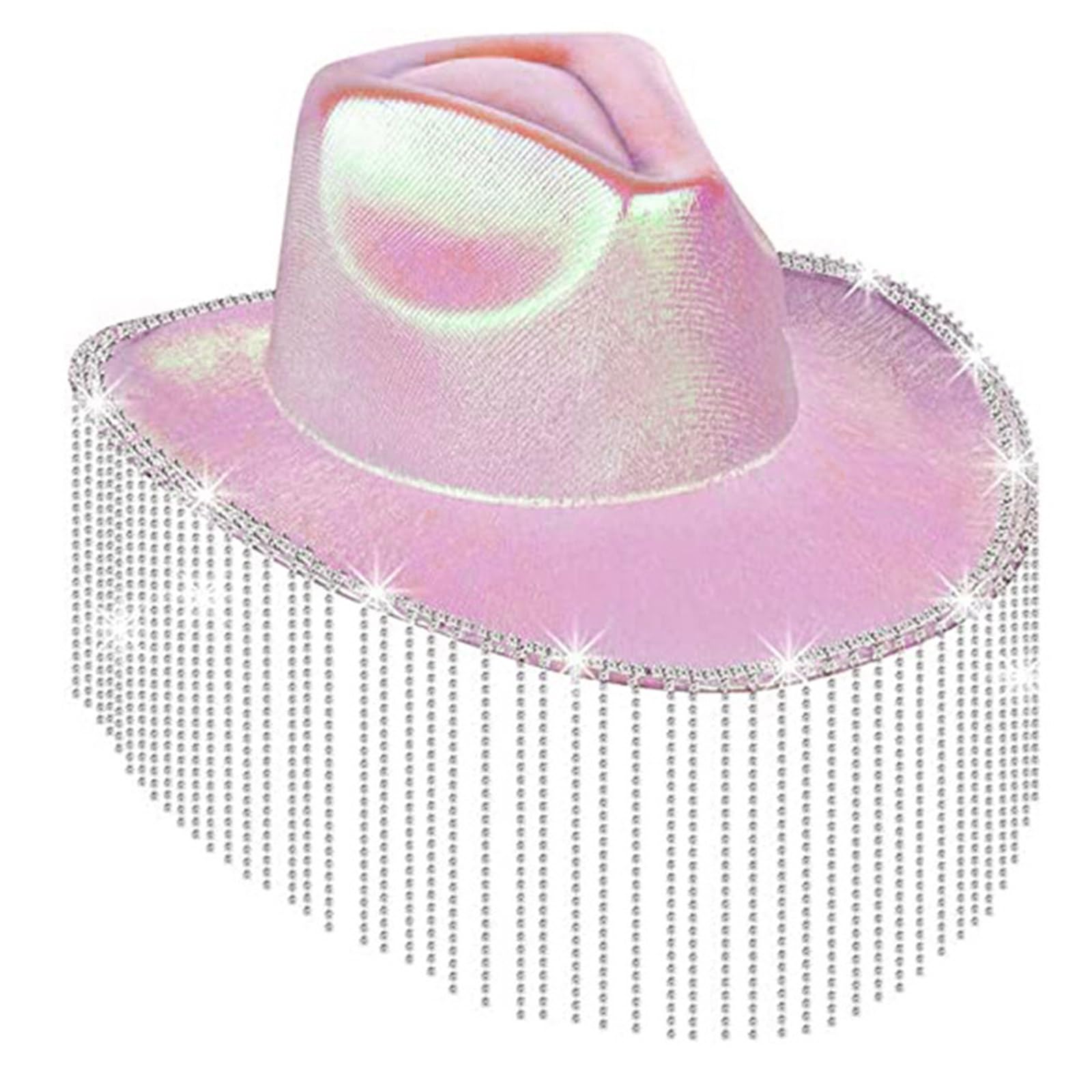 Bottone Cowgirl-Hut im Western-Stil für Damen, Strass, Fedora-Hut, Karneval, Party, Requisite