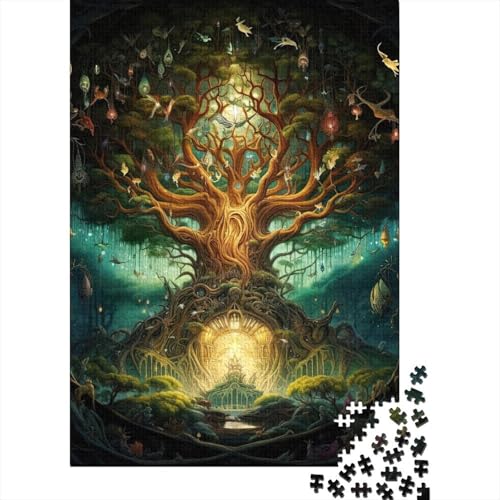 Magic Tree Holzpuzzle für Teenager, Geschenke für Erwachsene, 1000-teiliges Puzzle, interessantes Puzzle zur Stressreduzierung (Größe 75x50cm)