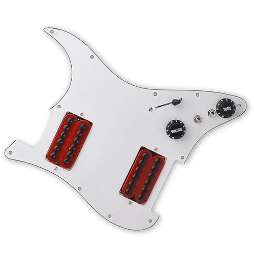 Standard-Pickguard-Tonabnehmer HH Loaded Prewired Two Humbucker Coil Splitting Pickguard Pickup für E-Gitarre (Color : G)