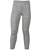 engel, Legging, Lange Unterhose, Wolle Seide, Grösse 92-176, 5 Farben (140, Hellgrau Melange)