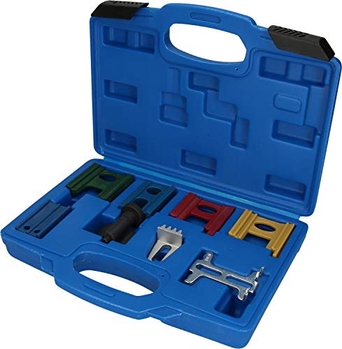 BRILLIANT TOOLS BT595700, Universal Motor-Einstellwerkzeug-Satz, mit Stabilem Blauen Transportkoffer, 8-Tlg