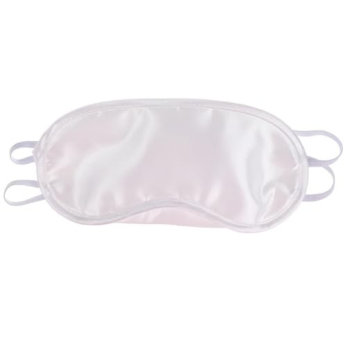 Blackout Schlafmasken, Augenmaske aus Seide, 1 Stück, Augenmaske aus Seide, Augenschirm, weiche Augenbinde(White)