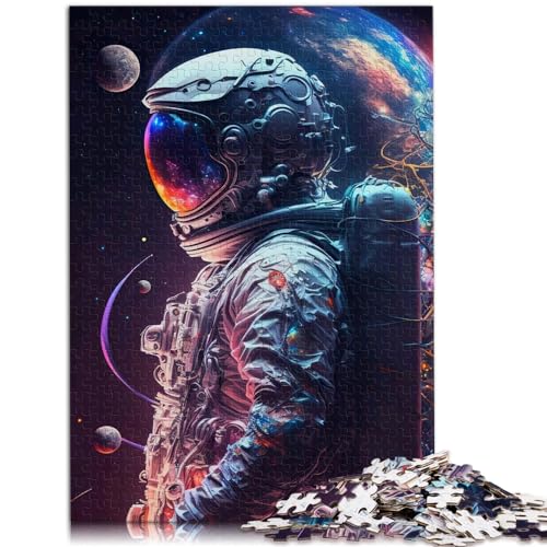 Puzzles, farbige Astronauten-Puzzles für Erwachsene, 1000 Puzzles, Holzpuzzle, schwierige Puzzles, Geburtstagsgeschenk, Geschenke für oder, Wandkunst (50 x 75 cm)