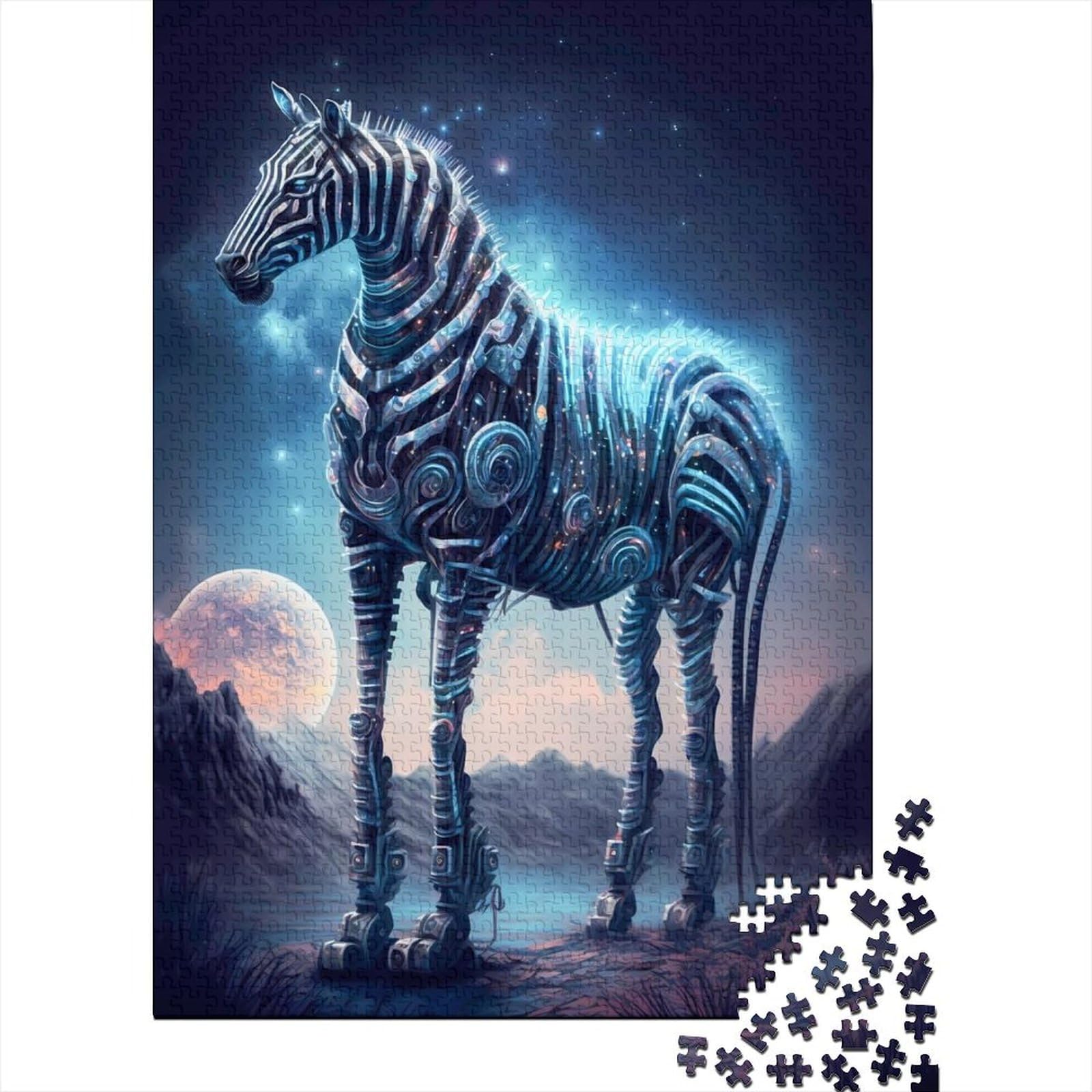 Zebra-Engel-Puzzle | Puzzle für Erwachsene, 500 Teile, für Erwachsene, schwierige Puzzles für anspruchsvolles Puzzlespiel und Familienspiel, 52 x 38 cm