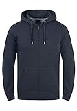 !Solid SDBerti Zip-Hood Herren Sweatjacke Kapuzenjacke Hoodie mit Kapuze Reißverschluss Kängurutasche Baumwollmischung Regular fit, Größe:L, Farbe:Insignia Blue Melange (8991)