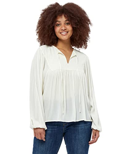 Peppercorn ,Women's ,Danea Curved Blouse, 0011 GARDENIA ,26