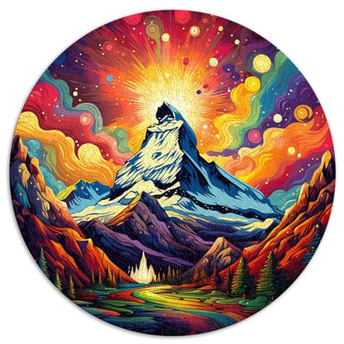 Spielgeschenk Puzzle Matterhorn farbenfrohes Kunstpuzzle für Erwachsene 1000 Teile 67,5 x 67,5 cm Lustige Puzzles Herausfordernde Spielpuzzles