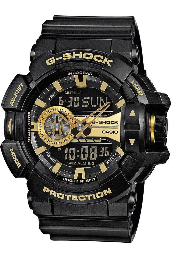 Casio Mens Multi Zifferblatt Digital Uhr mit Harz Armband GA-400GB-1A9ER