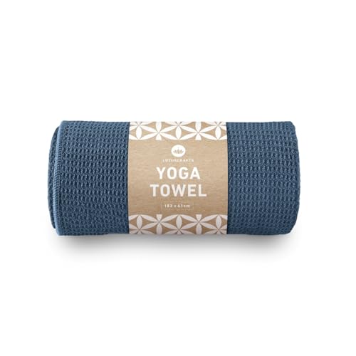 Lotuscrafts Yoga Handtuch Wet Grip - rutschfest & Schnelltrocknend - Antirutsch Yogatuch mit hoher Bodenhaftung - Yogahandtuch ideal für Hot Yoga [183 x 61 cm]