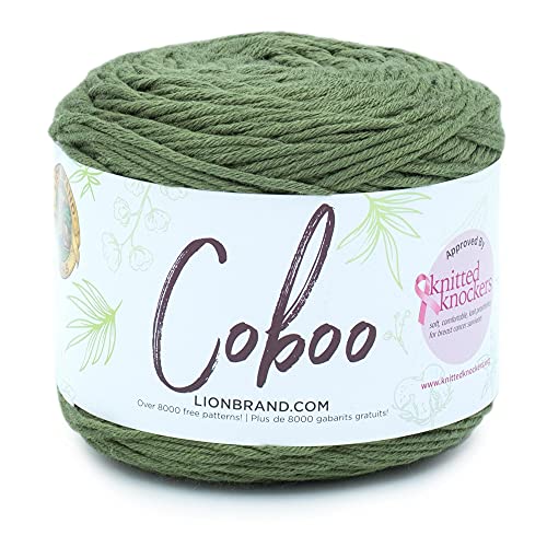 Lion Brand Yarn 835-132 Coboo Yarn, Olive