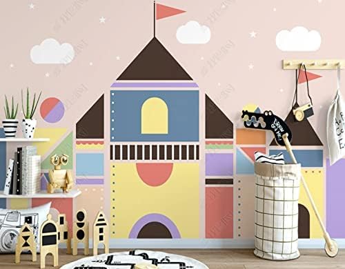 XLMING Cartoon-Schloss-Muster Küche Esszimmer Arbeitszimmer Wohnzimmer TV Hintergrund Wand 3D Tapete-350cm×256cm