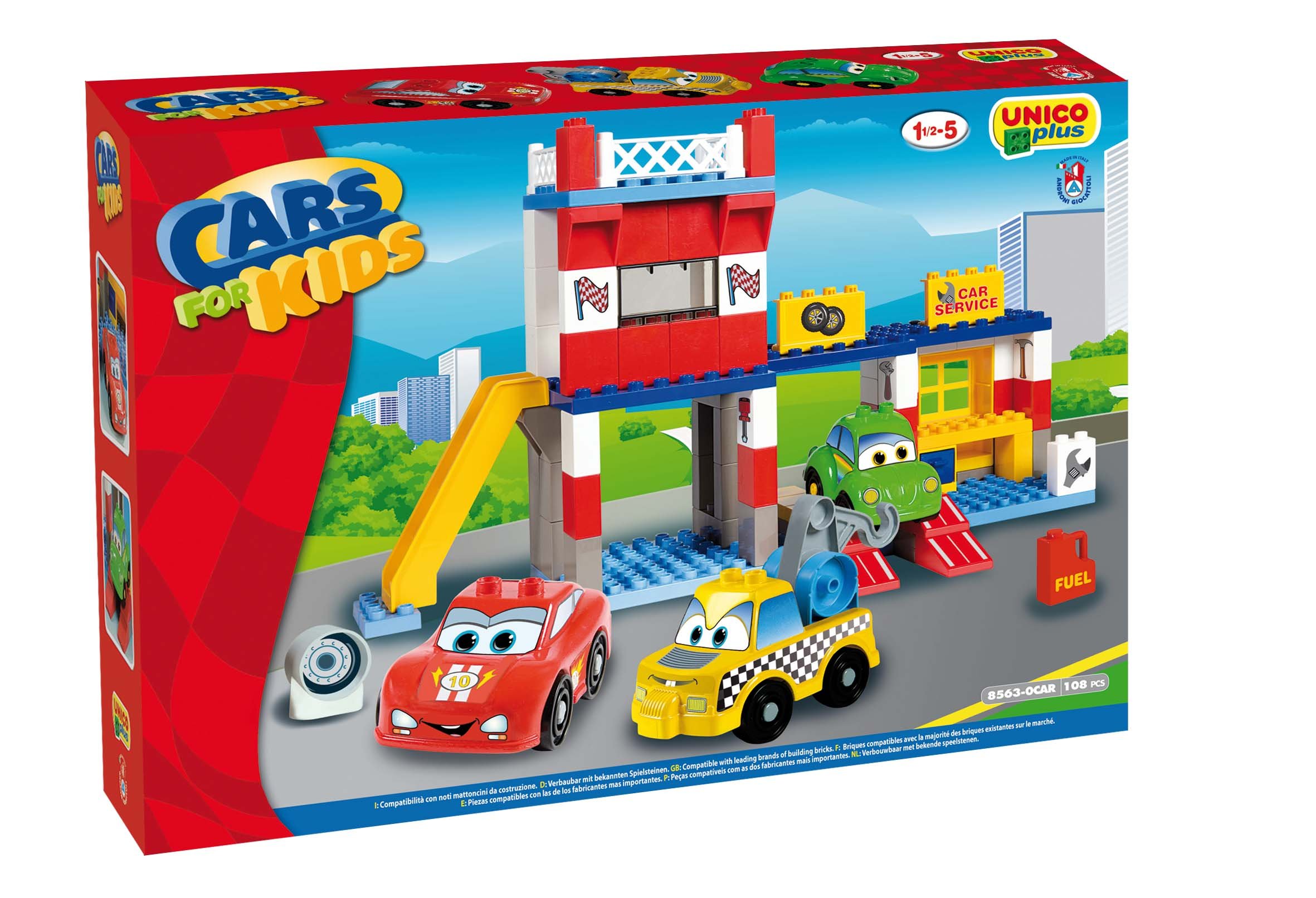 Unico BAU Cars for Kids-Garage Service 108 Stück 8563