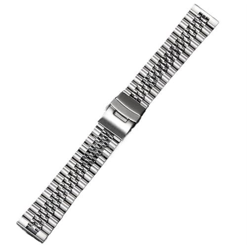 THBGTCNQ Universelles Uhrenarmband aus massivem Edelstahl for herkömmliche Uhren, Smartwatches, Quarzuhren, 18/19/20/21/22/24 mm Uhrenarmband(19mm)