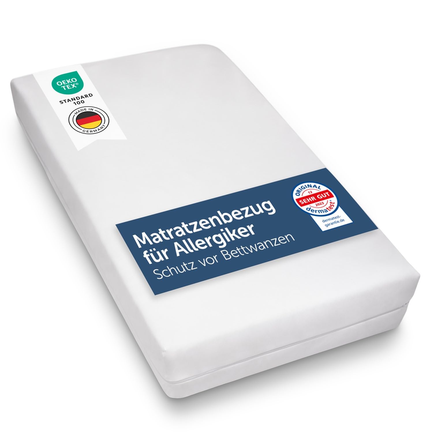 Blumtal® Allergiker Matratzenbezug 90 x200 cm für Matratzen bis 30 cm - Oeko-TExzertifizierter Anti Milben Matratzenbezug - Encasing mit Reißverschluss - Encasing matratzenbezug 90x200-1er Set