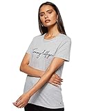 Tommy Hilfiger Damen T-Shirt, Light Grey Htr, XS