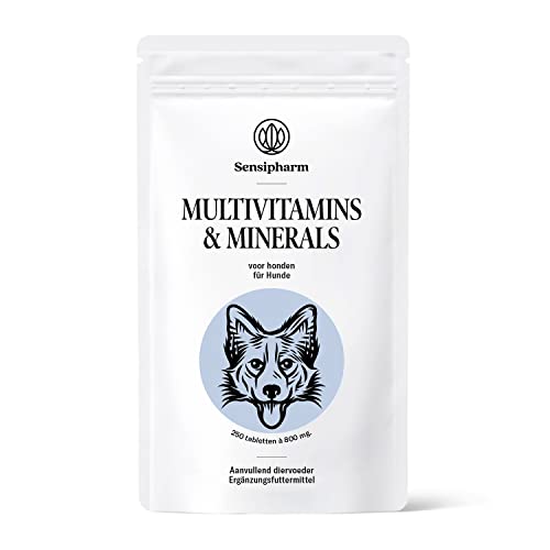 Sensipharm Multivitamine für Hunde 250 Tabletten - Natürliche Vitamine & Mineralstoffe für Immunsystem & Abwehrkräfte