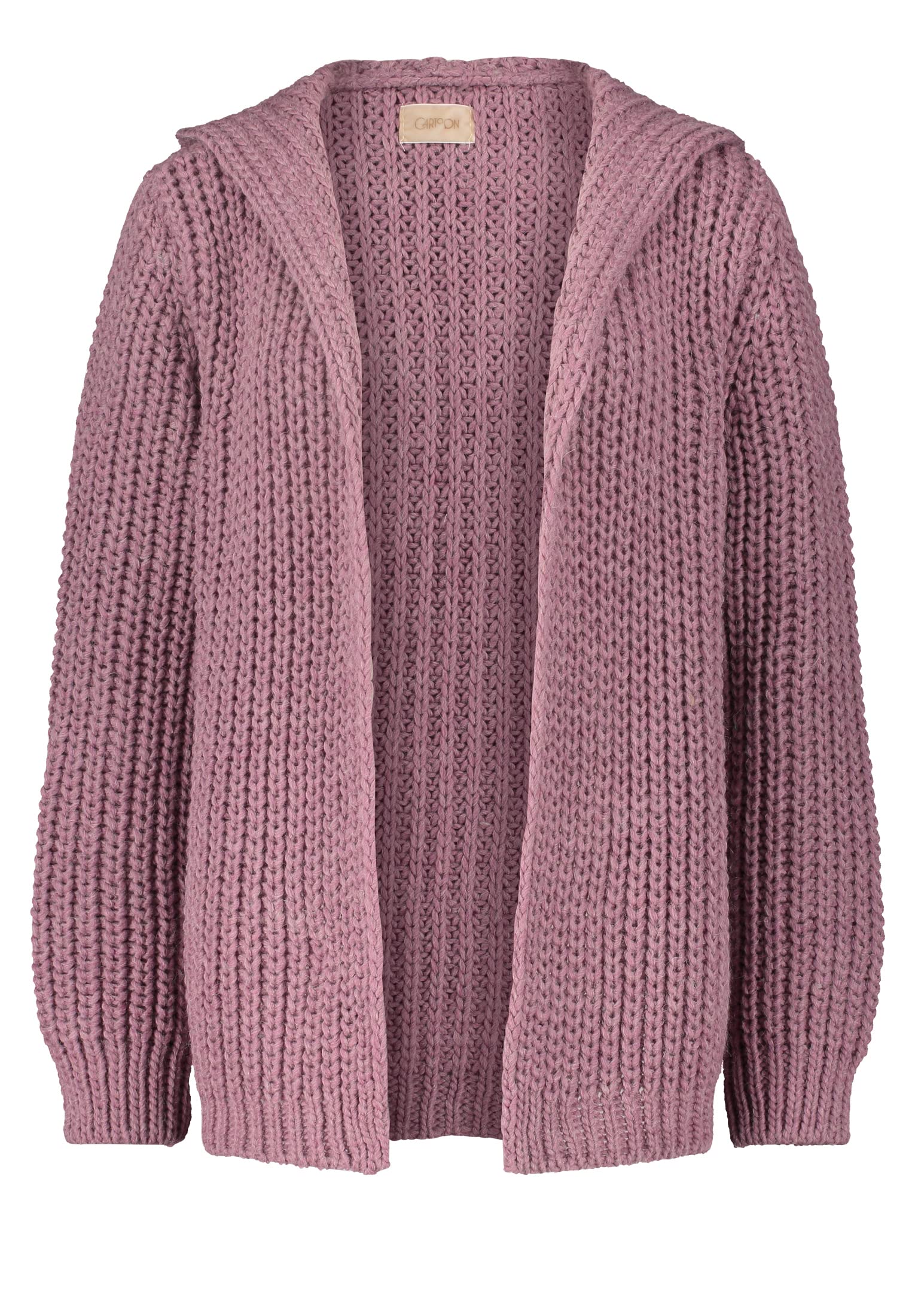 Cartoon Damen Strick-Cardigan mit Kapuze Burnished Lilac,42