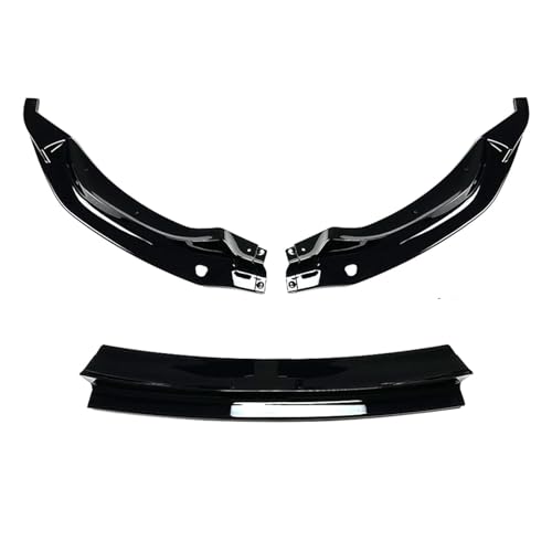 Splitter Frontspoilerlippe Für M3 F80 M4 F82 F83 2015-2020, Karbonfaser-Look, Glänzend Schwarz, Unterer Splitter, Klingenschutz-Kit Frontlippe(Glossy Black)