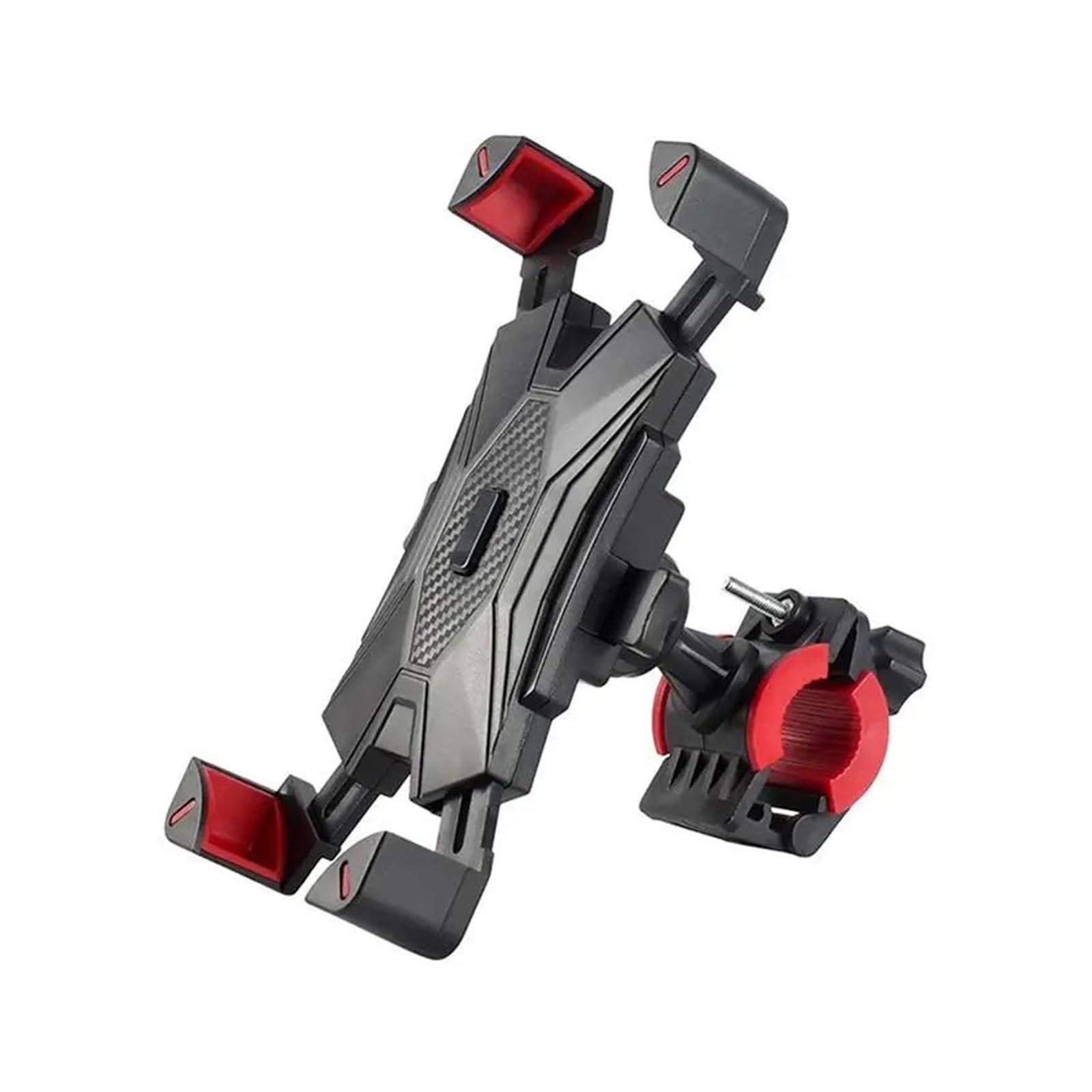 Handyhalterung Motorrad Motorrad-Telefonhalter Stoßfest Elastischer Telefonhalter 360 ° -Telefonhalter Für 4,8-6,8 Zoll Mobiltelefone Handyhalter Fahrrad(Red)