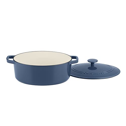 Cuisinart Chef 's Classic emailierten Gusseisen 5–1/2-quart Oval Schmortopf mit Deckel, edelstahl, Provencal Blue, 5-1/2-Quart