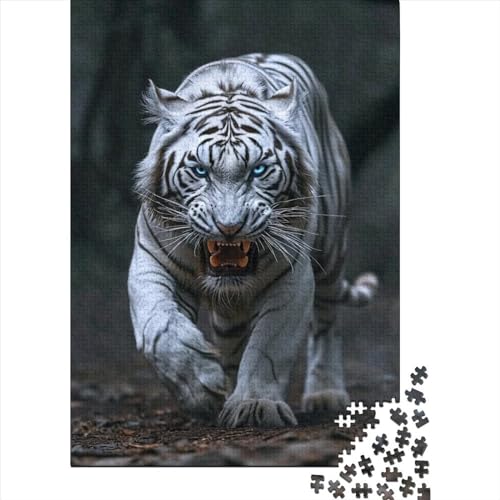 Silent Tigers Puzzle 1000 Teile für Erwachsene, Holzpuzzle für Erwachsene und Teenager, Spielspielzeug für Erwachsene, Familienpuzzle, Geschenk, 75 x 50 cm