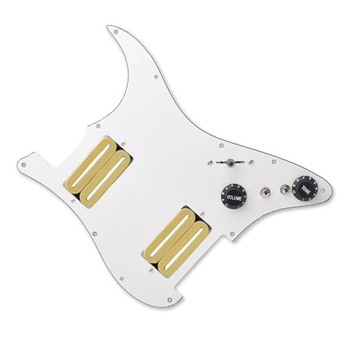 Standard-Pickguard-Tonabnehmer HH-Coil Splitting Schlagbrett für E-Gitarre, zwei mit Humbuckern beladene, vorverdrahtete Schlagplatte (Color : H)