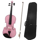 Standard Violine 4/4 Violine Rosa Massivholz Violine Set Mit Stofftasche Bogen