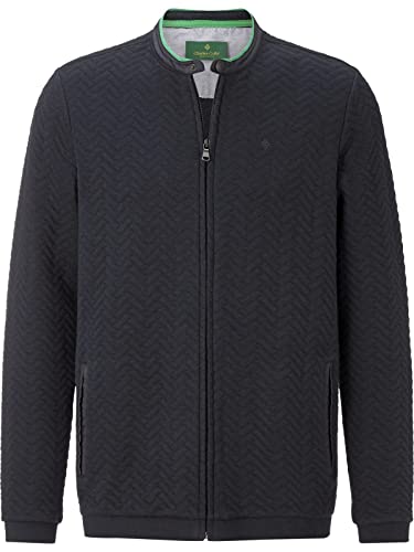 Charles Colby Herren Sweatjacke Annthony (übergangs-Jacke, College-Blouson) dunkelblau 3XL (XXXL) - 64/66